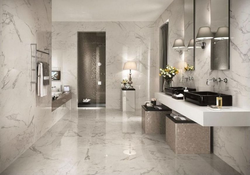 Какую плитку выбрать для ванной комнаты - матовую или глянцевую?